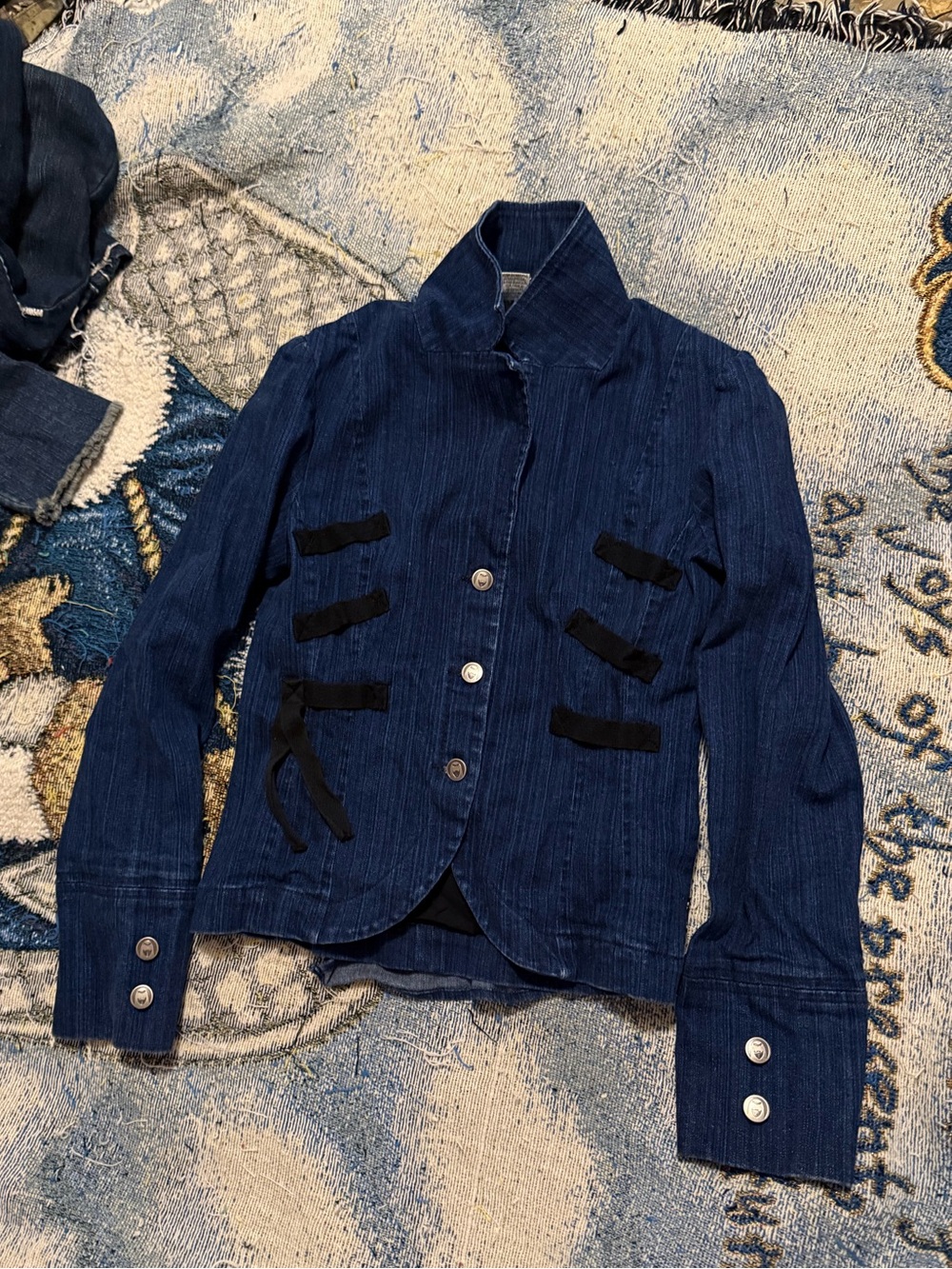 Vintage 2006 Emily The Strange Jean jacket with removable peplum